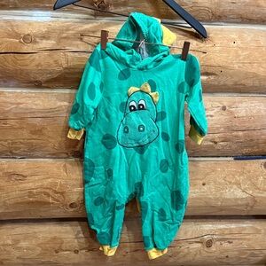 Vintage Green Dinosaur Kids One Piece 18-24M
